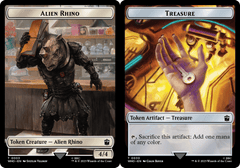 Alien Rhino (0003) // Treasure (0030) Double-Sided Token - Foil